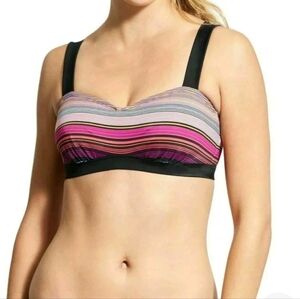 ATHLETA WOMEN's CAPRI STRIPE PURA BIKINI Swim TOP 32 B/C